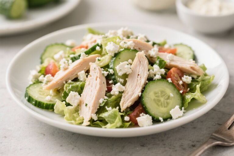 Feta Cucumber Low Carb Chicken Salad – Fresh, Crisp, and Satisfying