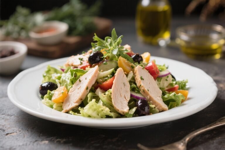 Mediterranean Olive Oil Chicken Salad – Bright, Fresh, and Satisfying