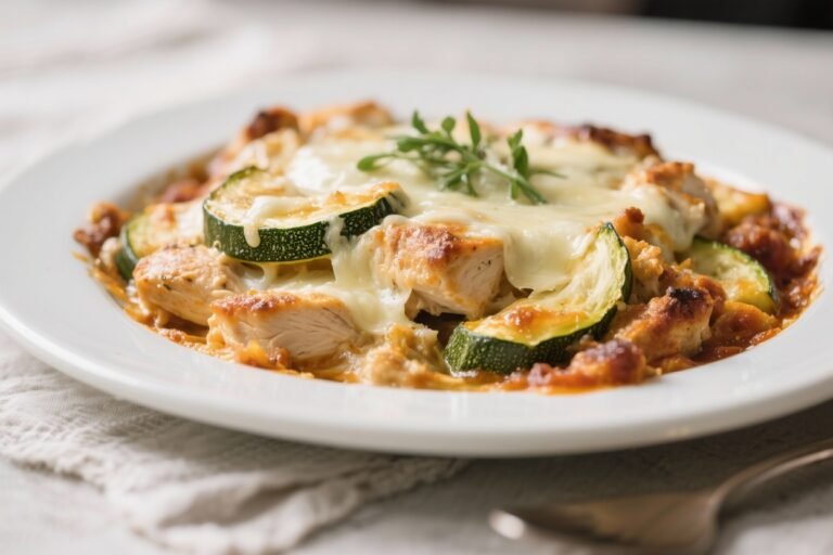 Zucchini Chicken Casserole With Mozzarella – A Cozy, Cheesy Weeknight Favorite