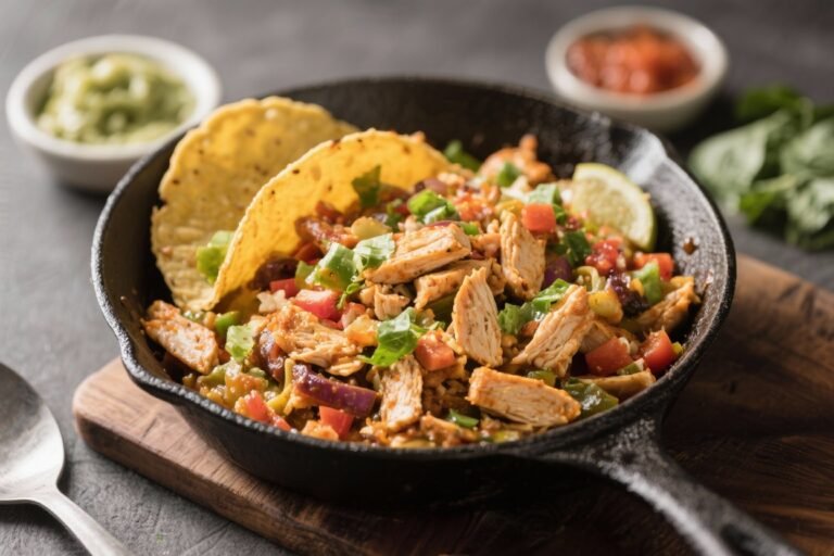 Low Carb Chicken Taco Skillet – A Fast, Flavor-Packed Weeknight Dinner
