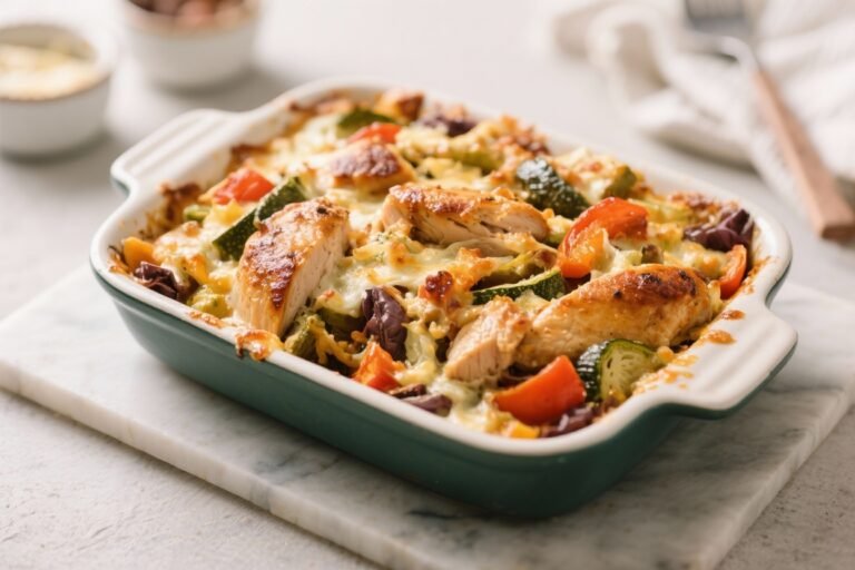 Loaded Chicken & Veggie Bake – A Cozy, One-Pan Dinner