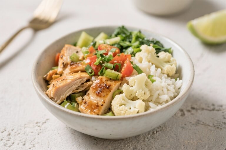 Chicken and Cauliflower Rice Bowl – A Simple, Satisfying Weeknight Meal