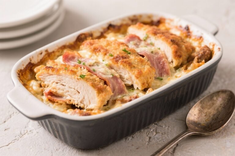 Chicken Cordon Bleu Casserole – Cozy, Creamy, and Crowd-Pleasing