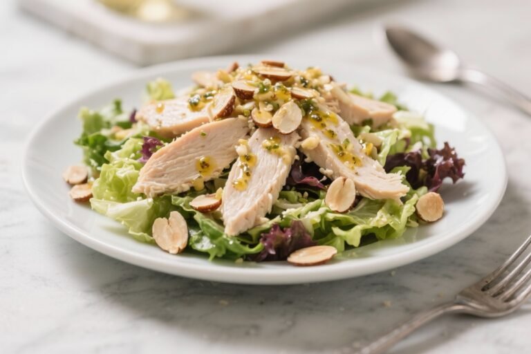 Dijon Almond Low Carb Chicken Salad – Creamy, Crunchy, and Satisfying