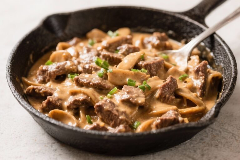 Creamy Low Carb Beef Stroganoff Skillet – A Cozy Weeknight Favorite