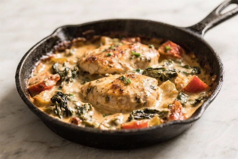 Creamy Tuscan Chicken Skillet – A Cozy, Flavor-Packed Dinner