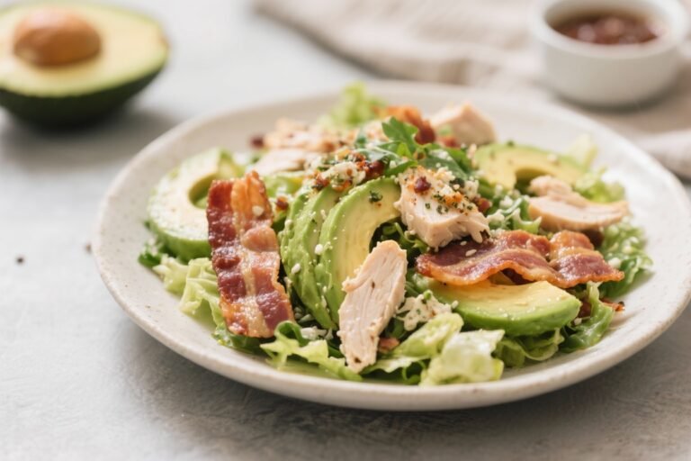 Bacon Avocado Low Carb Chicken Salad – Creamy, Crunchy, and Satisfying