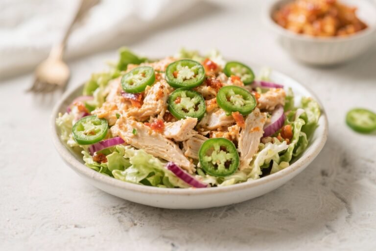 Jalapeño Popper Low Carb Chicken Salad – Creamy, Spicy, and Satisfying