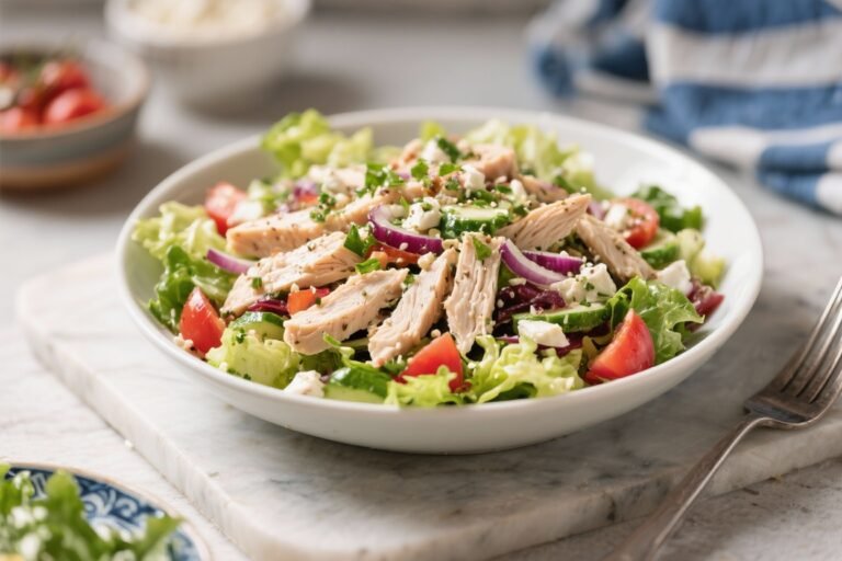 Greek-Inspired Low Carb Chicken Salad – Bright, Fresh, and Satisfying