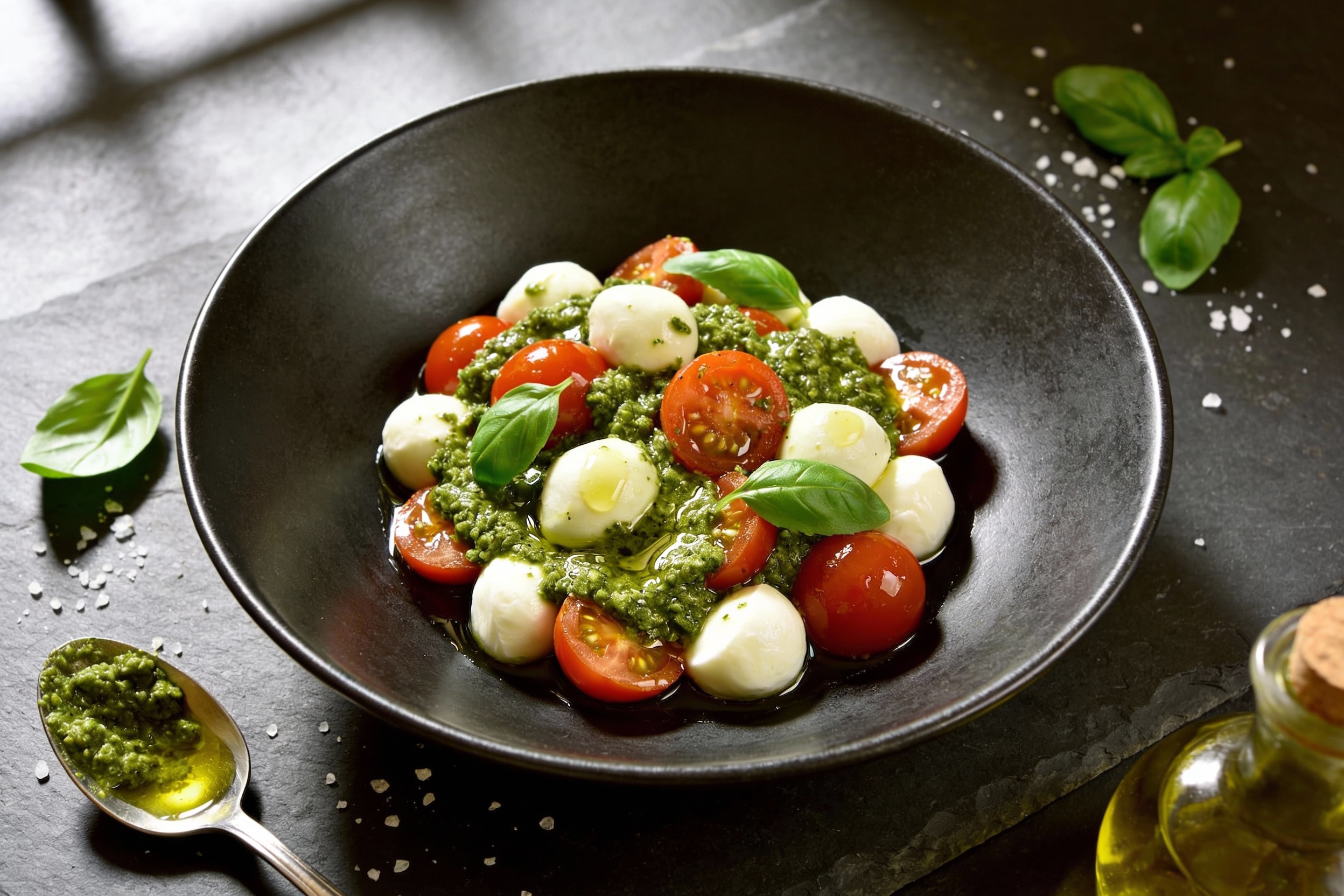 Pesto Caprese Keto Salad That Slaps in 5 Minutes