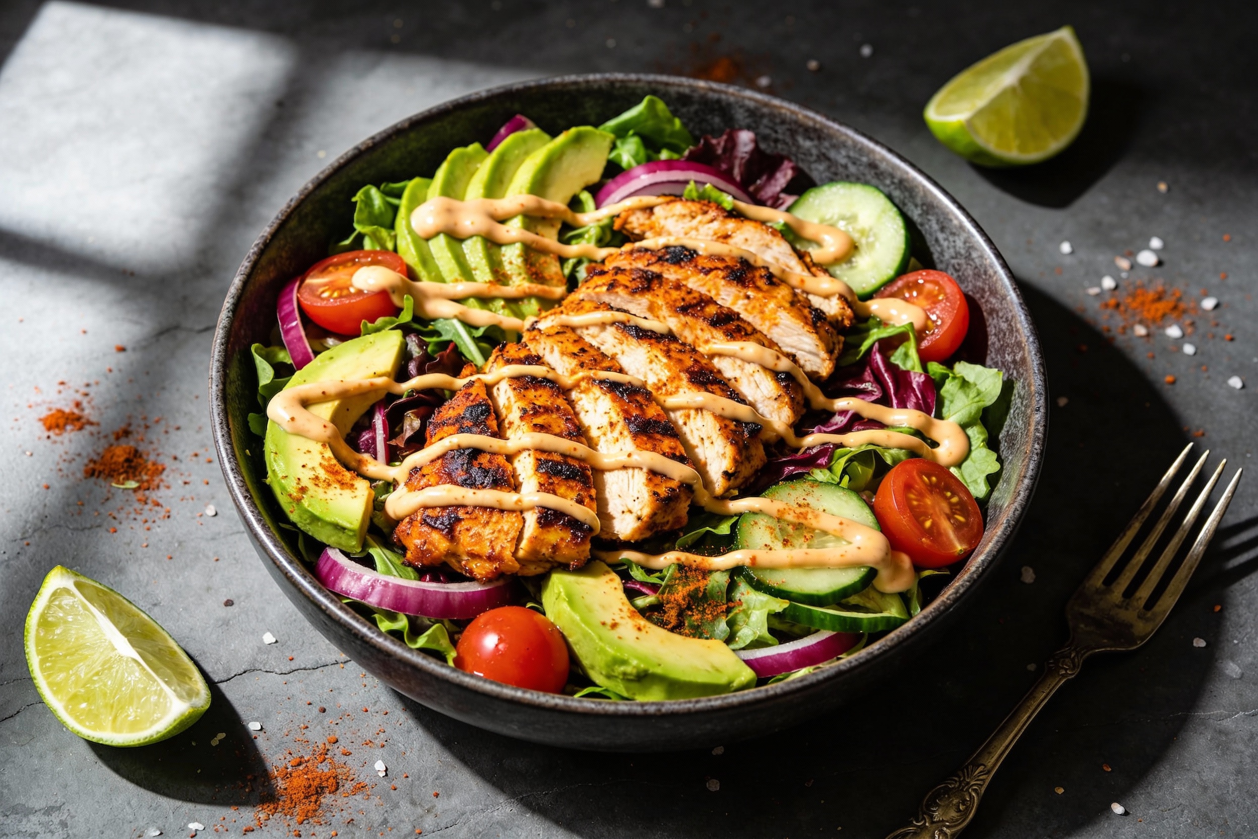 Spicy Cajun Chicken Keto Salad That Actually Slaps