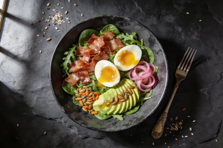 Smoky Bacon & Egg Keto Breakfast Salad That Slaps