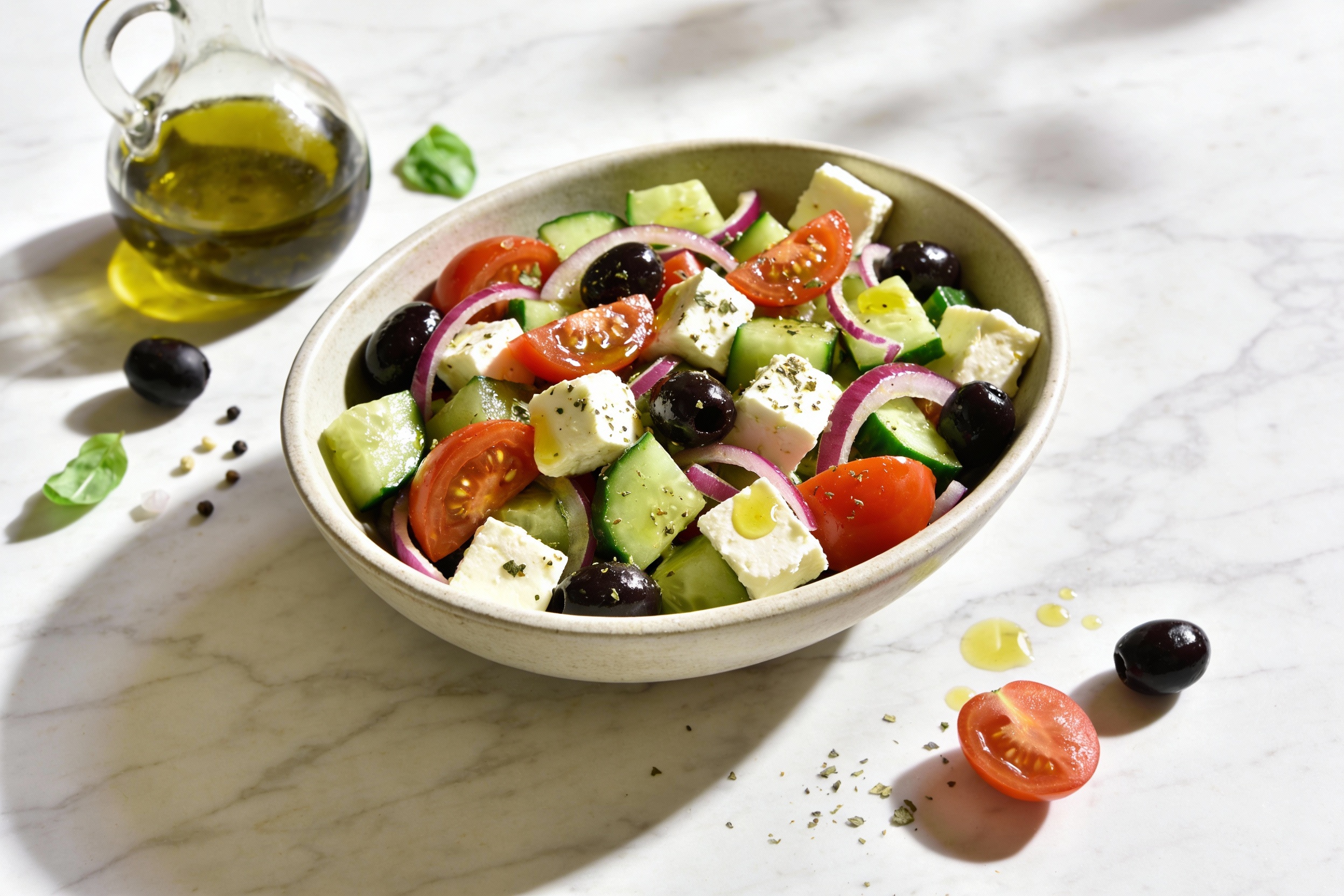Craveable Keto Greek Salad with Feta & Olives