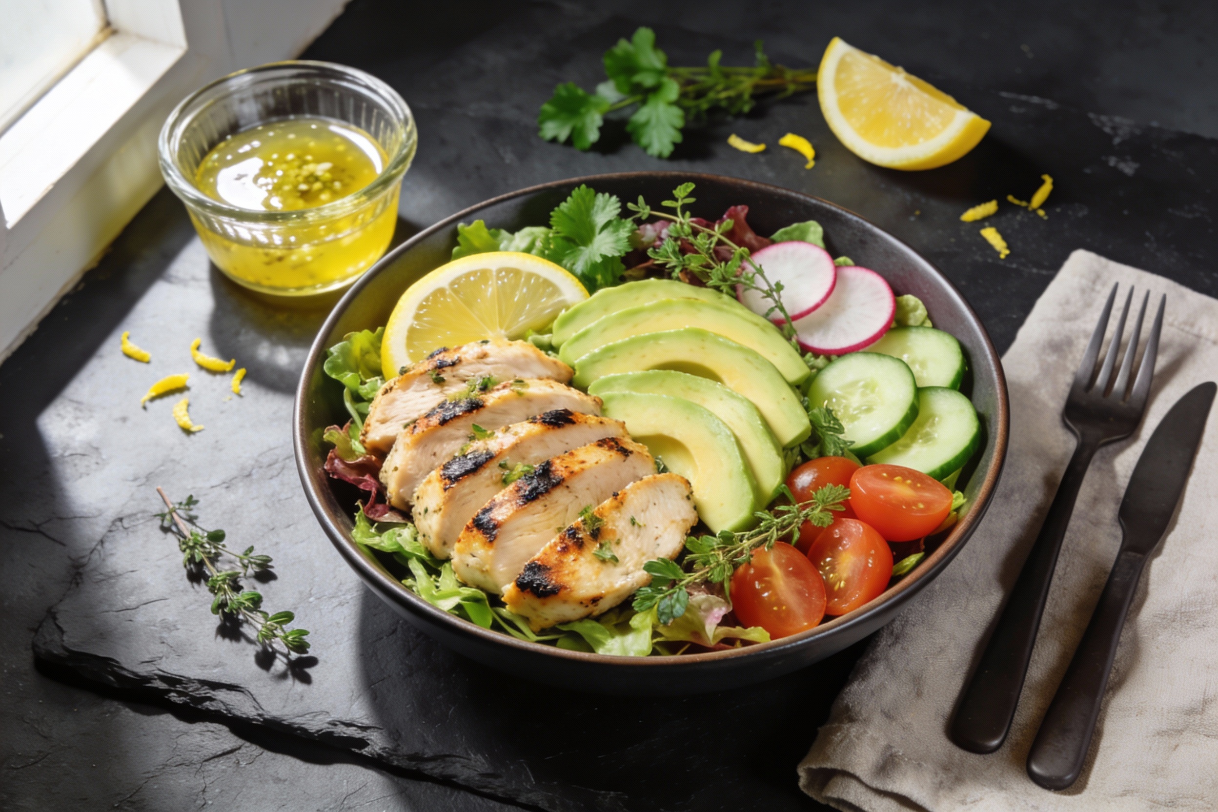 Ultimate Lemon Herb Grilled Chicken Keto Salad Upgrade