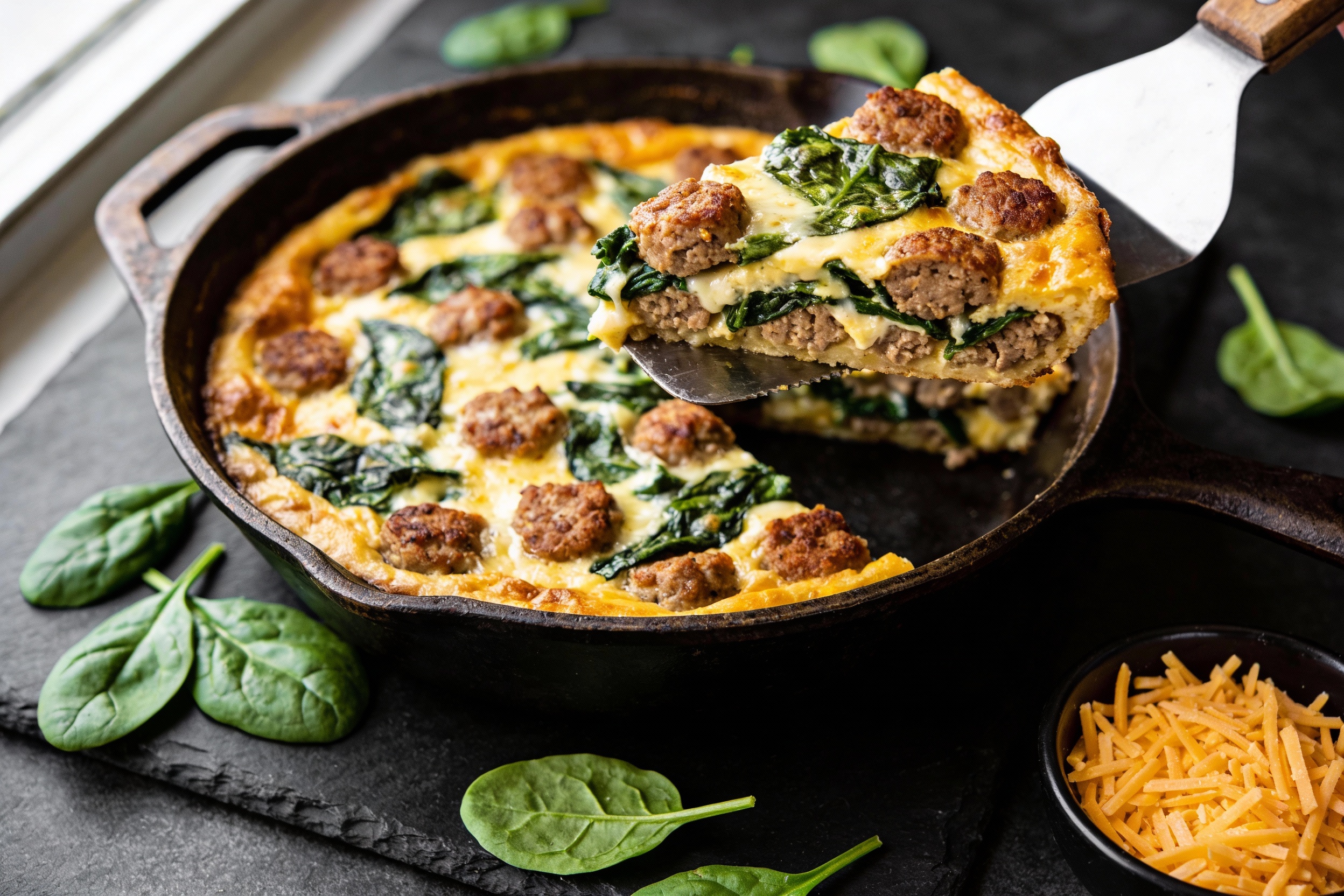 Sausage & Spinach Keto Breakfast Casserole That Slaps