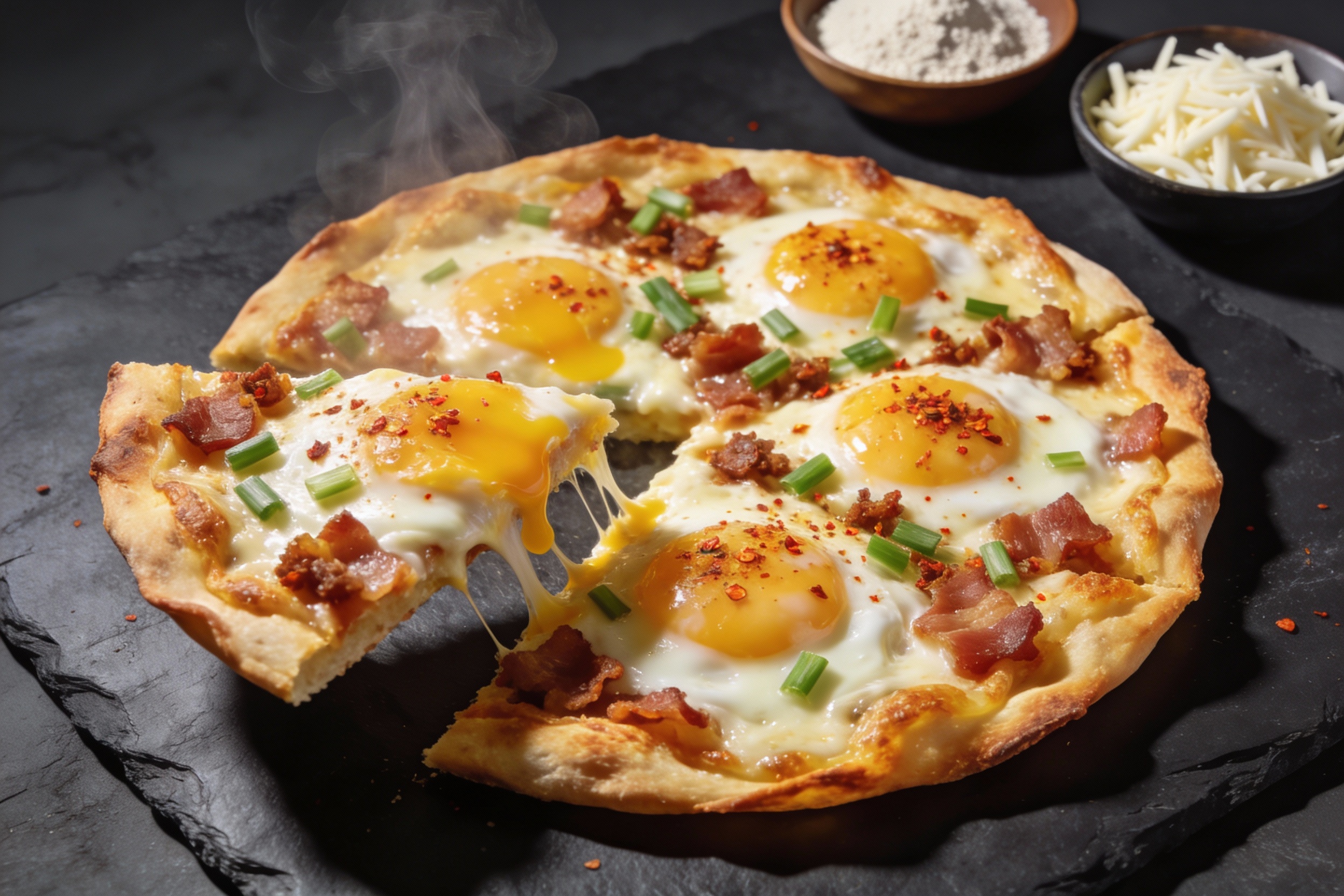 Savory Keto Breakfast Pizza with Egg & Bacon You’Ll Crave