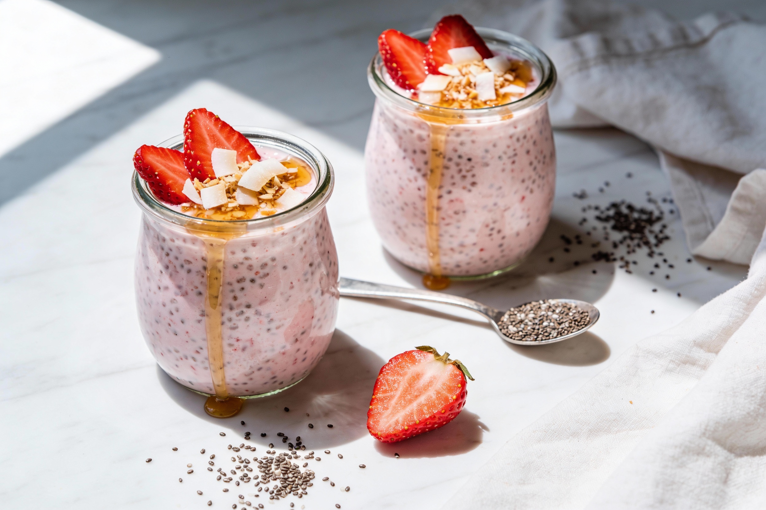 Strawberry Coconut Chia Pudding That Feels Like Dessert