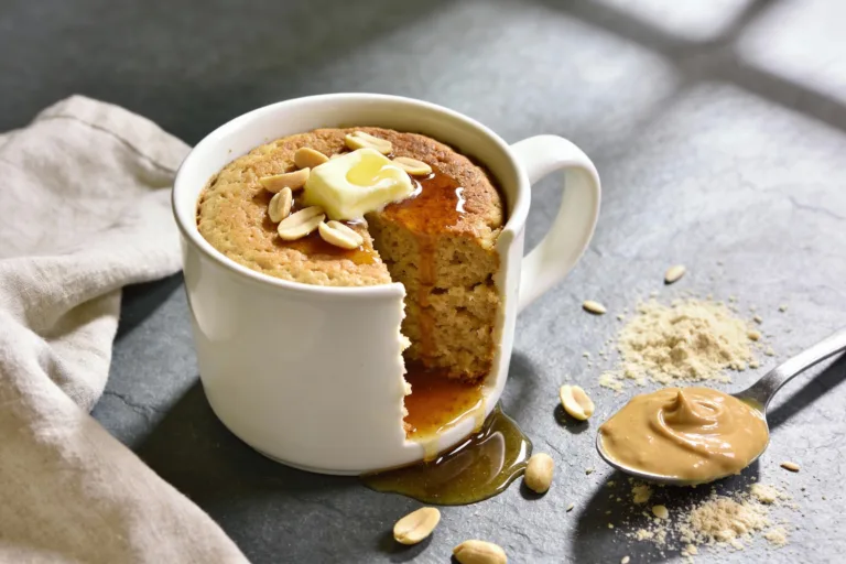 Keto Peanut Butter Mug Pancake in 2 Minutes Flat