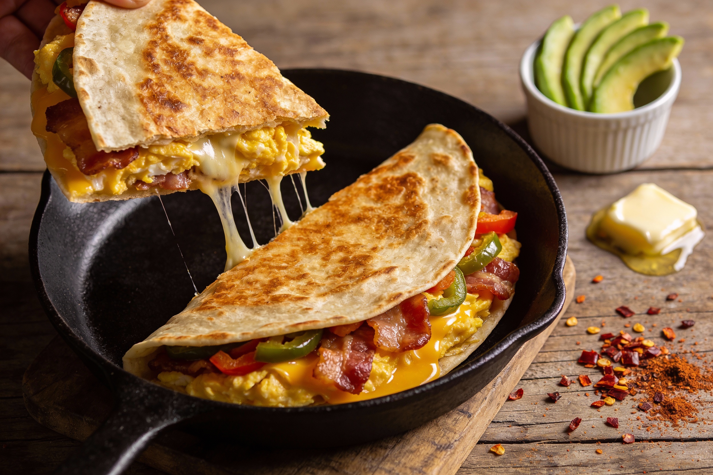 Crispy Keto Breakfast Quesadilla with Cheese Wrap Magic