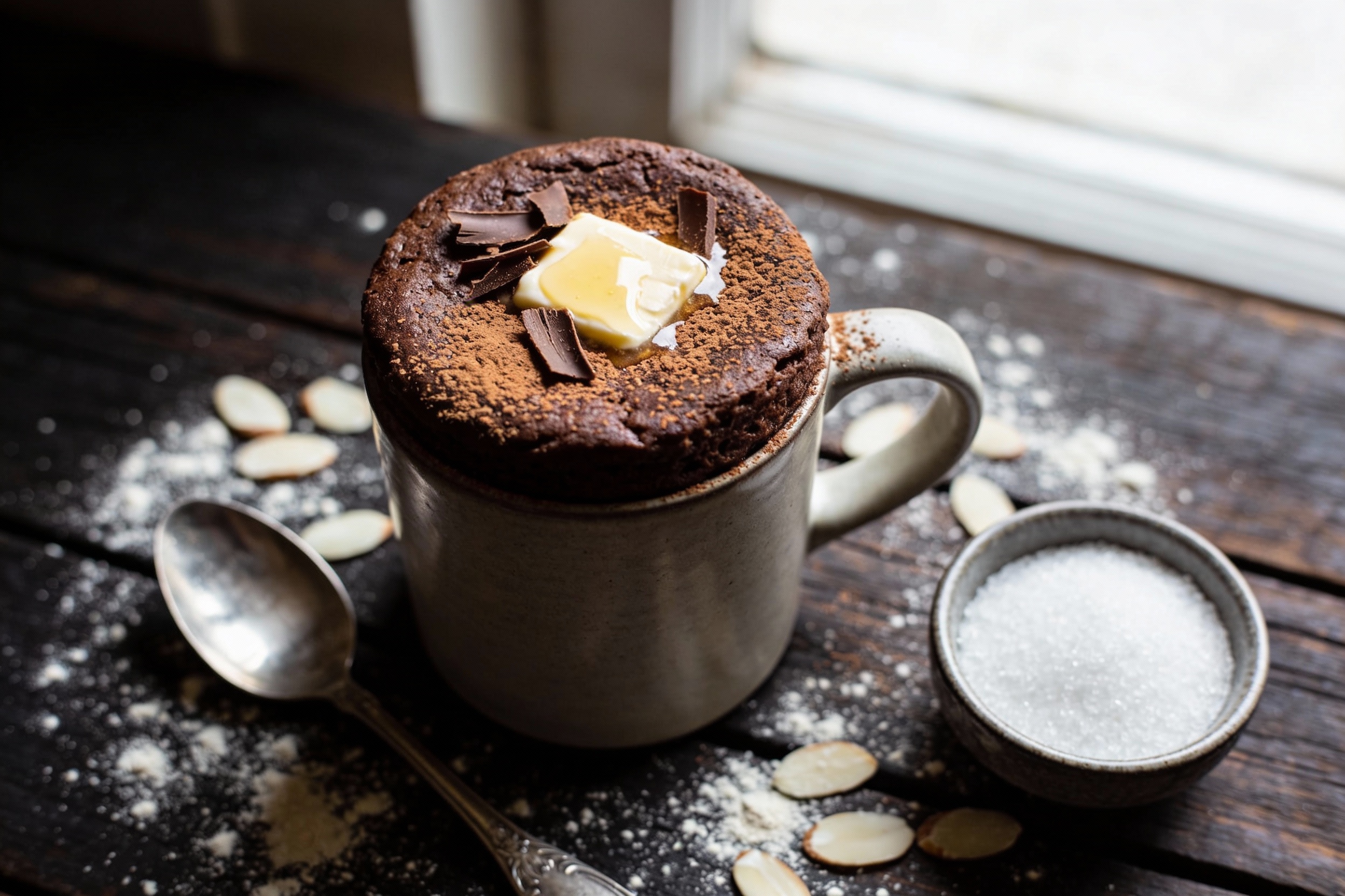 Low-Carb Chocolate Mug Pancake in 5 Minutes Flat