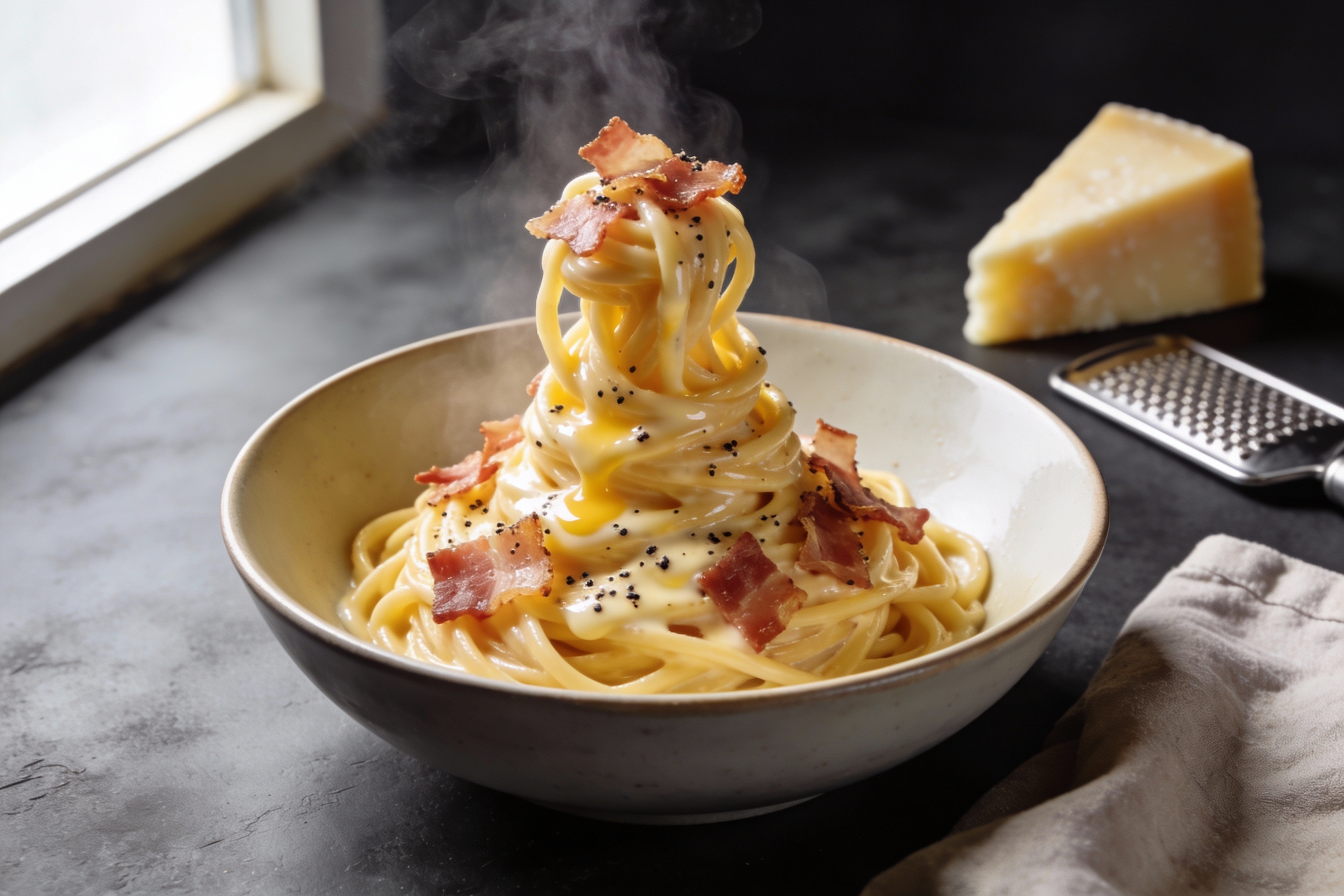 Spaghetti Carbonara with Crispy Pancetta Done Right