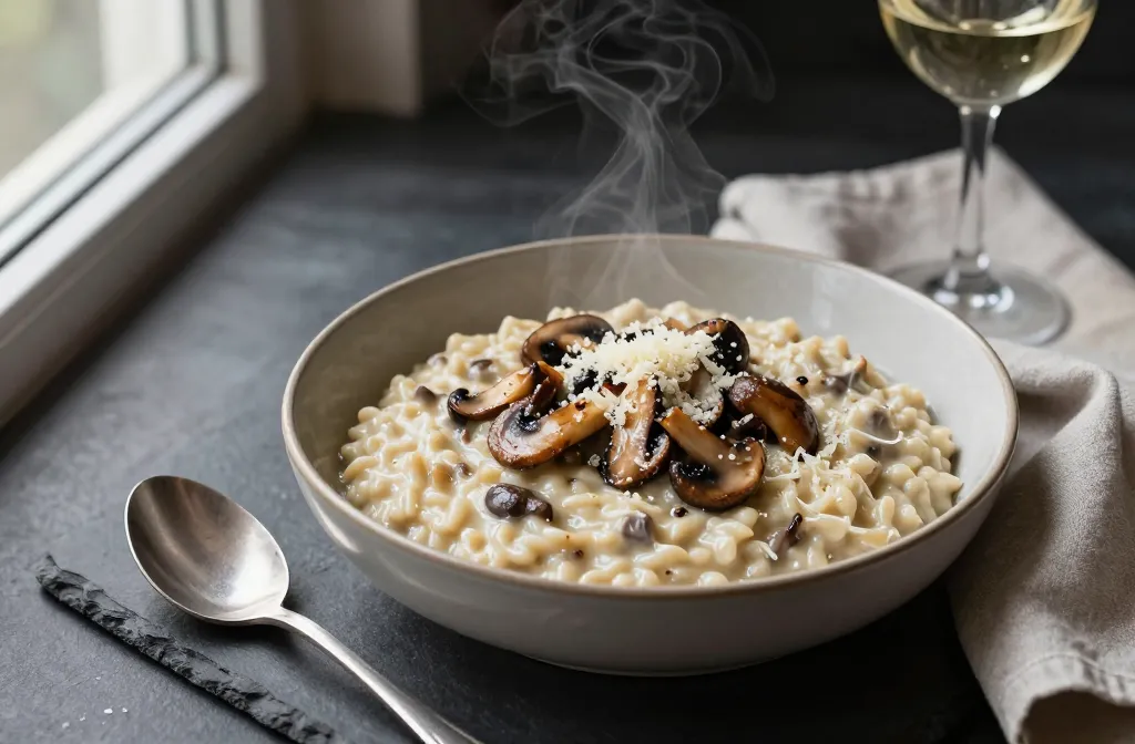 Mushroom Risotto with Parmesan That Feels Fancy Fast