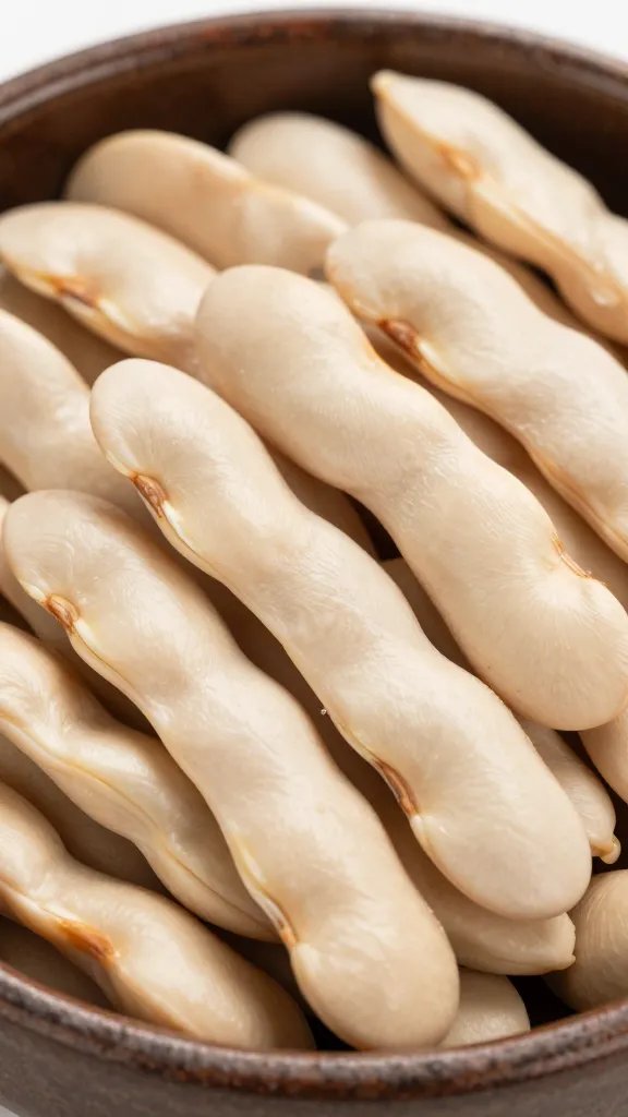 closeup of cannellini beans in rustic ceramic bowl