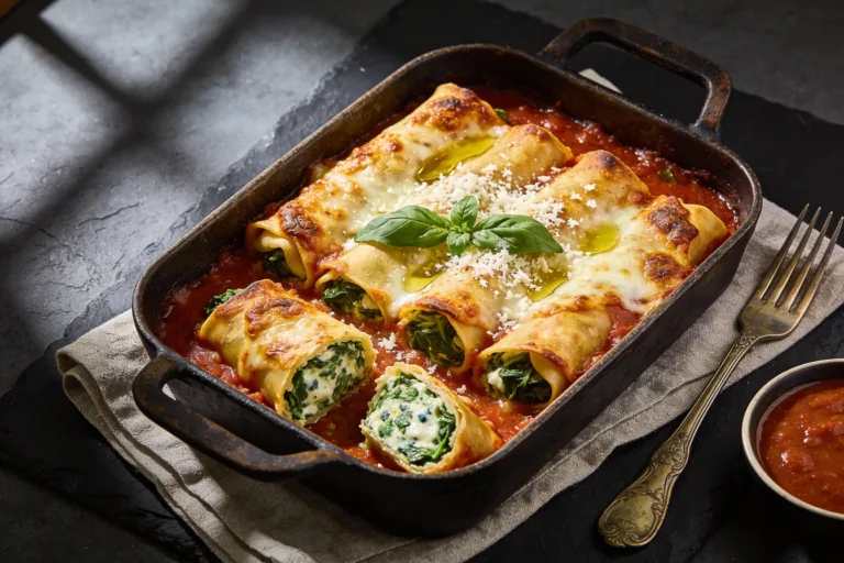 Spinach and Ricotta Stuffed Manicotti Weeknight Magic