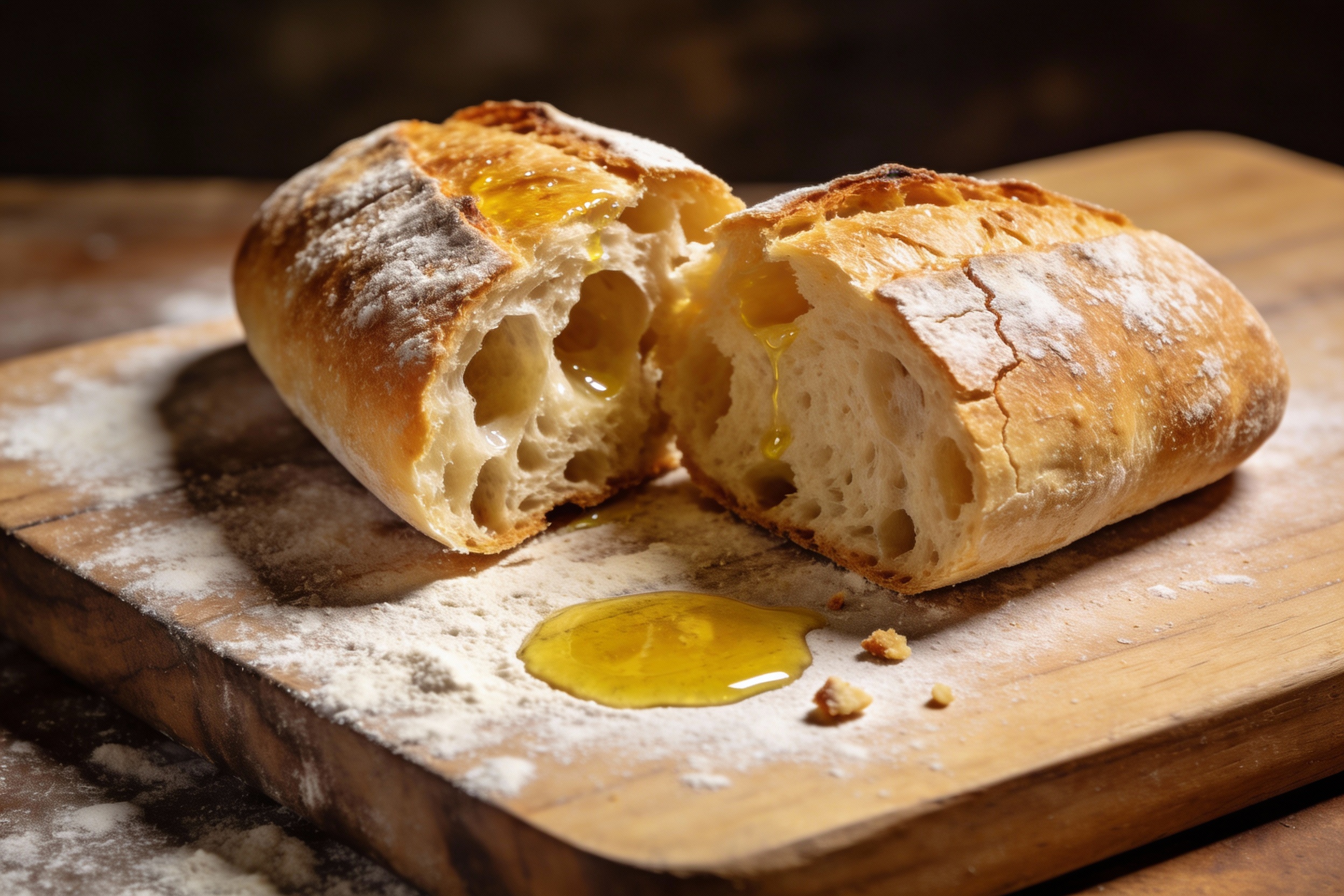 Classic Ciabatta Bread That Crackles and Glows Up