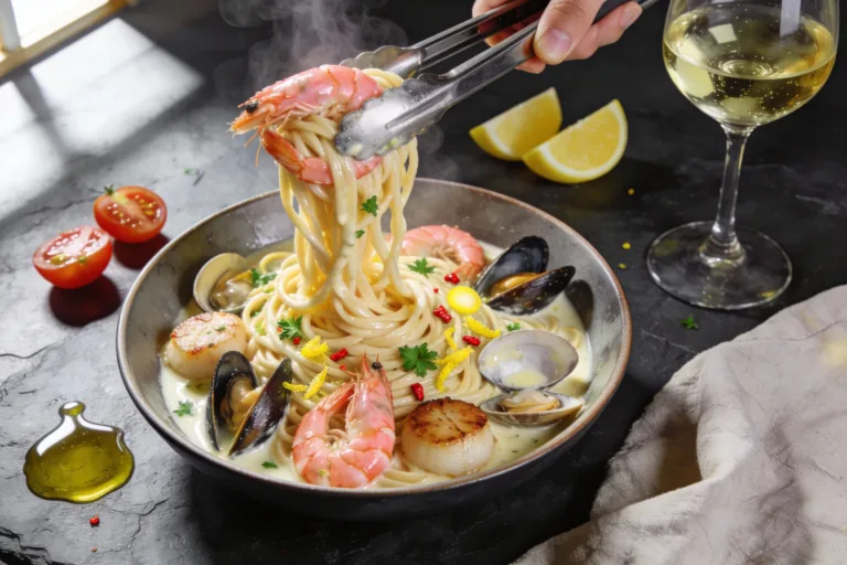 Seafood Linguine in White Wine Sauce Weeknight Magic
