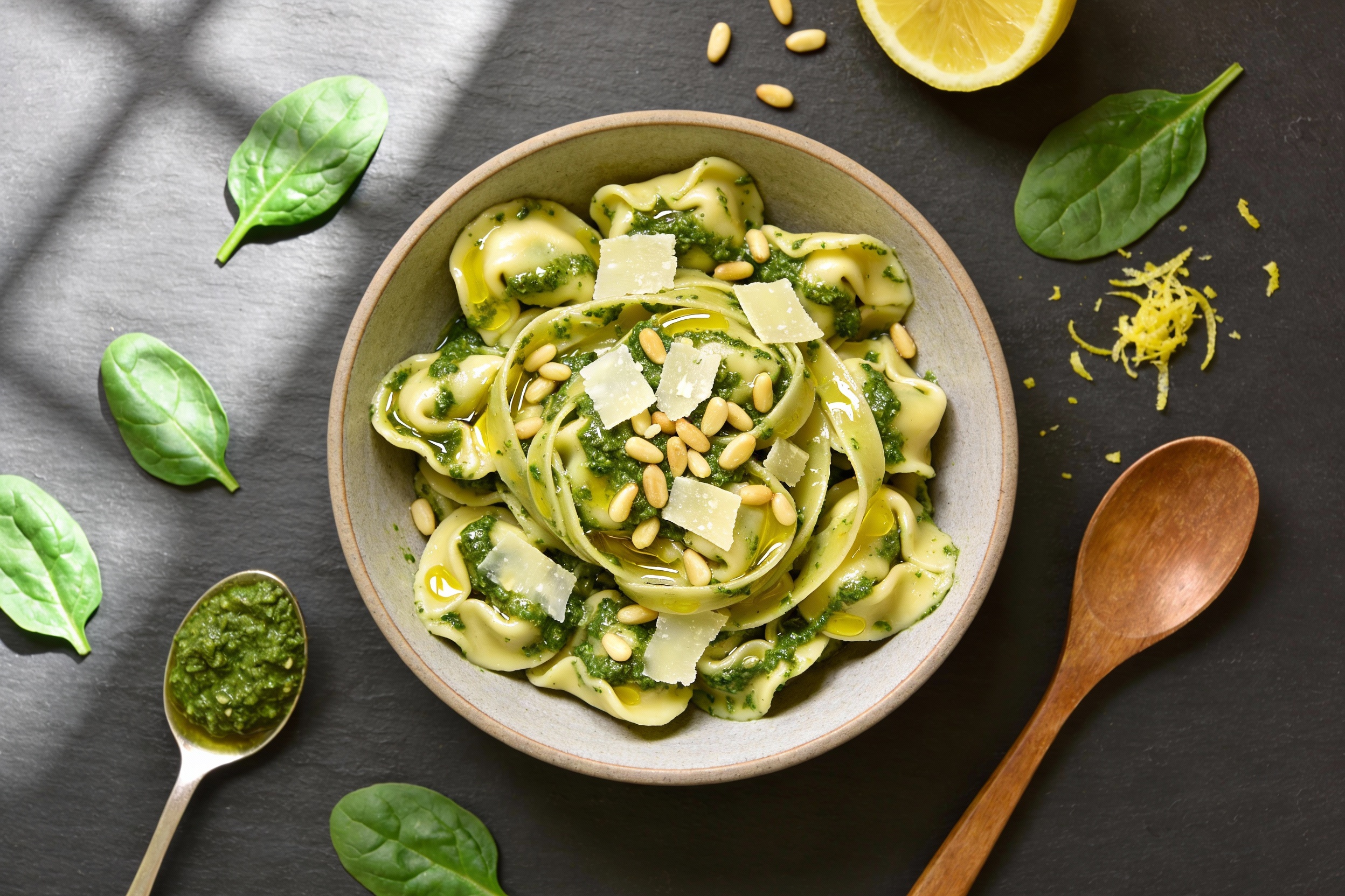 Spinach Pesto Tortellini That Slaps in 15 Minutes
