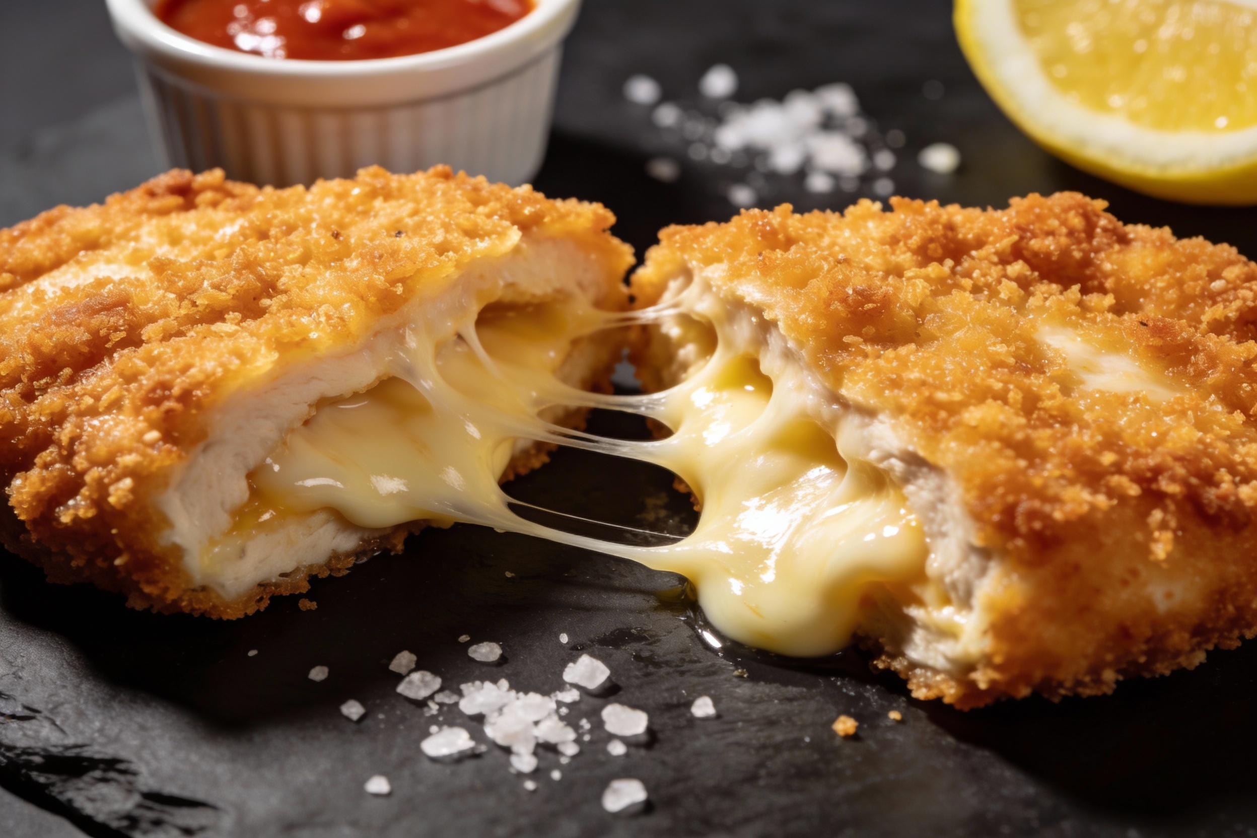 Crispy Gooey Mozzarella Stuffed Chicken Cutlets Magic