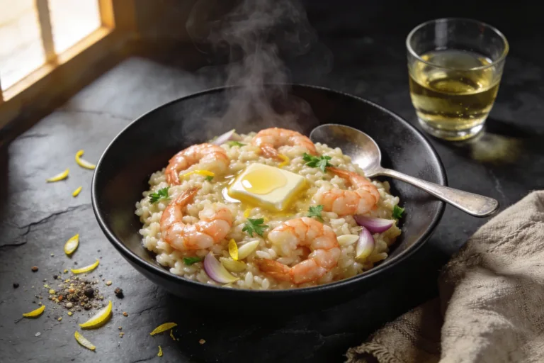 Garlic Butter Shrimp Risotto That Feels Like Date Night