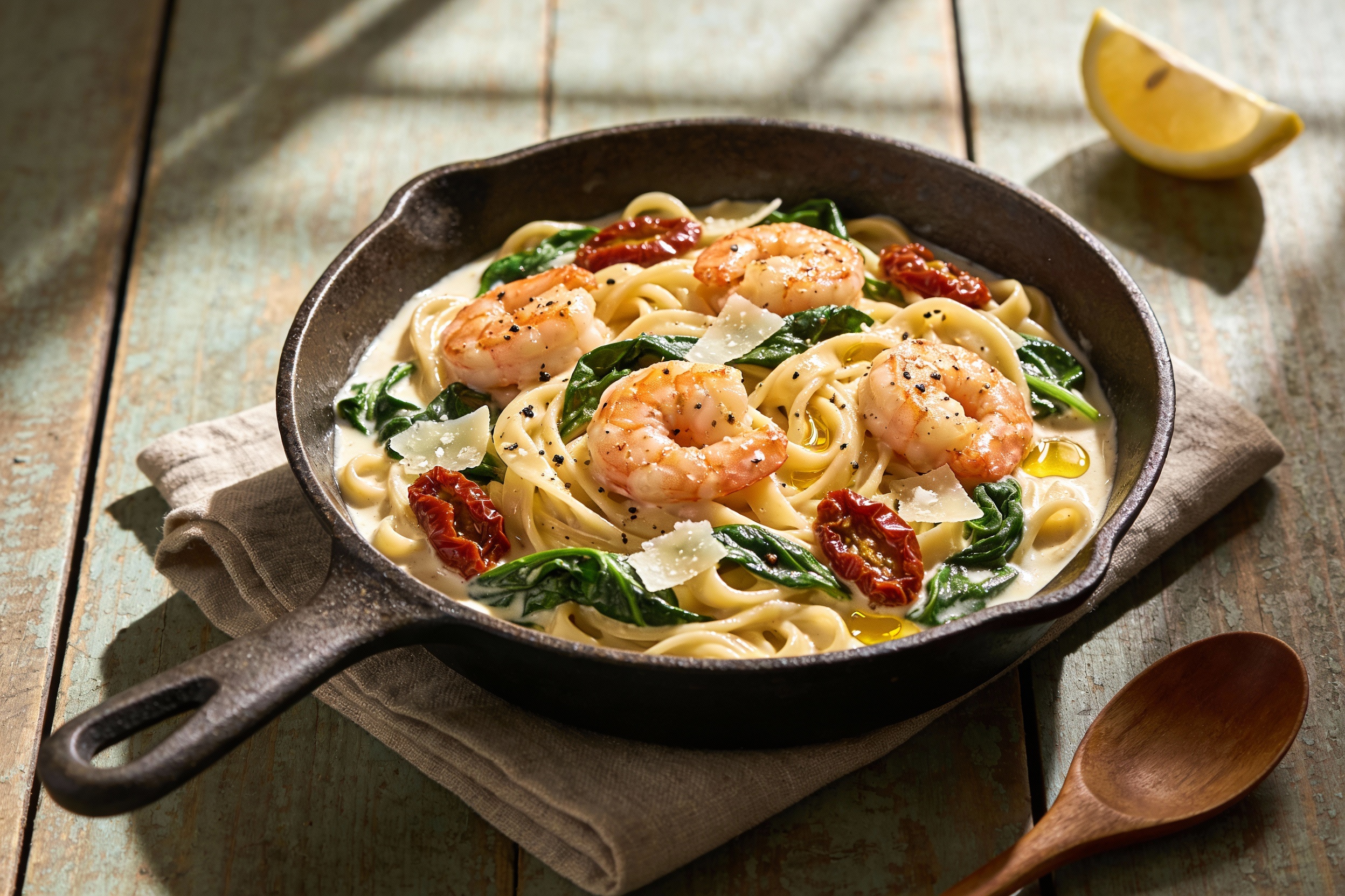 Tuscan Garlic Shrimp Pasta That Tastes Like Vacation