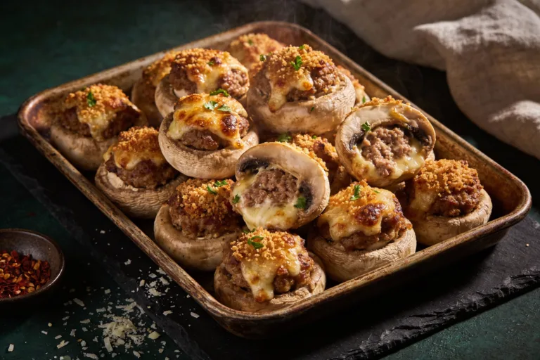 Italian Sausage Stuffed Mushrooms That Vanish Fast