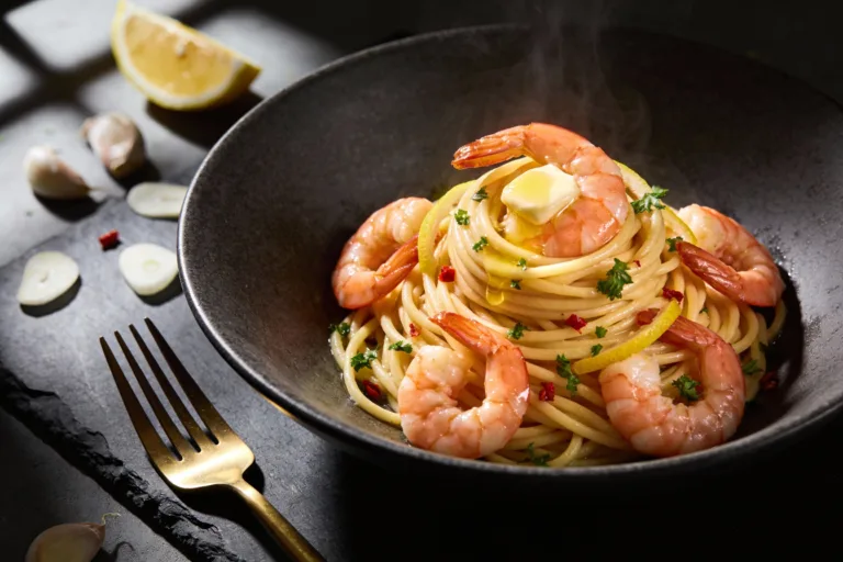 Garlic Butter Shrimp Spaghetti in 15 Minutes Flat