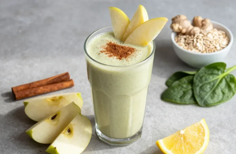 Apple Cinnamon Detox Smoothie That Tastes Like Pie
