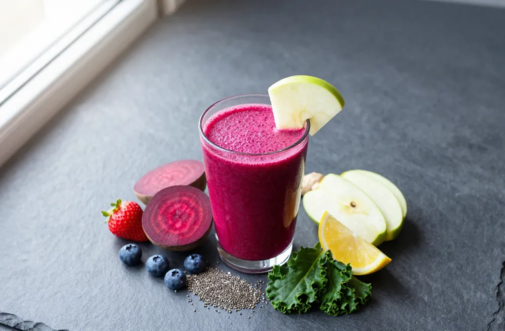 Beet Boost Detox Smoothie Glow Up in One Glass