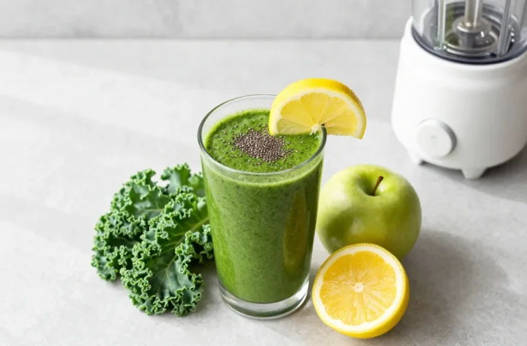 Apple Kale Detox Smoothie That Actually Tastes Good