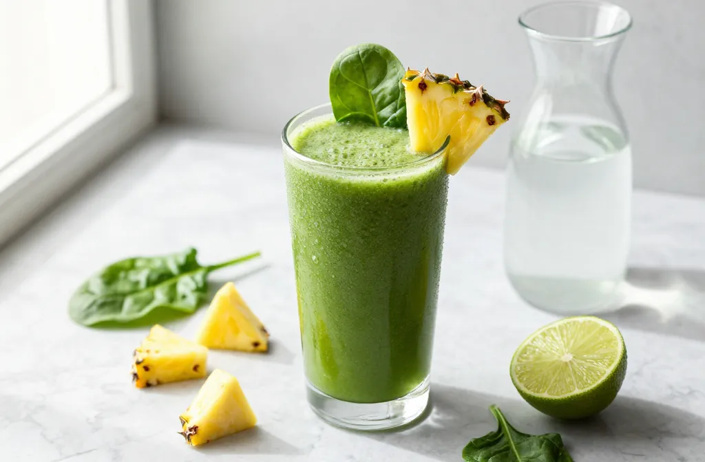 Pineapple Spinach Cleanse Smoothie That Tastes Like Vacation