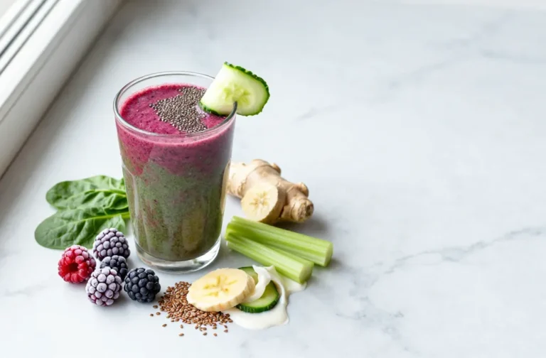 Berry Green Cleanse Smoothie That Actually Tastes Amazing