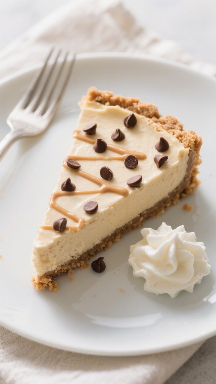 Tasty top view, final presentation: Overhead shot of a cleanly sliced wedge of Low-Calorie Peanut Bu