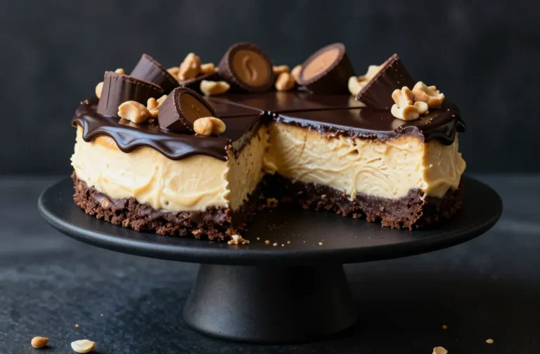 Chocolate Peanut Butter Cheesecake That Breaks the Internet