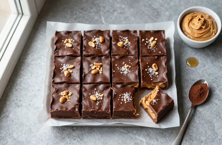 Healthy Chocolate Peanut Butter Fudge in 10 Minutes