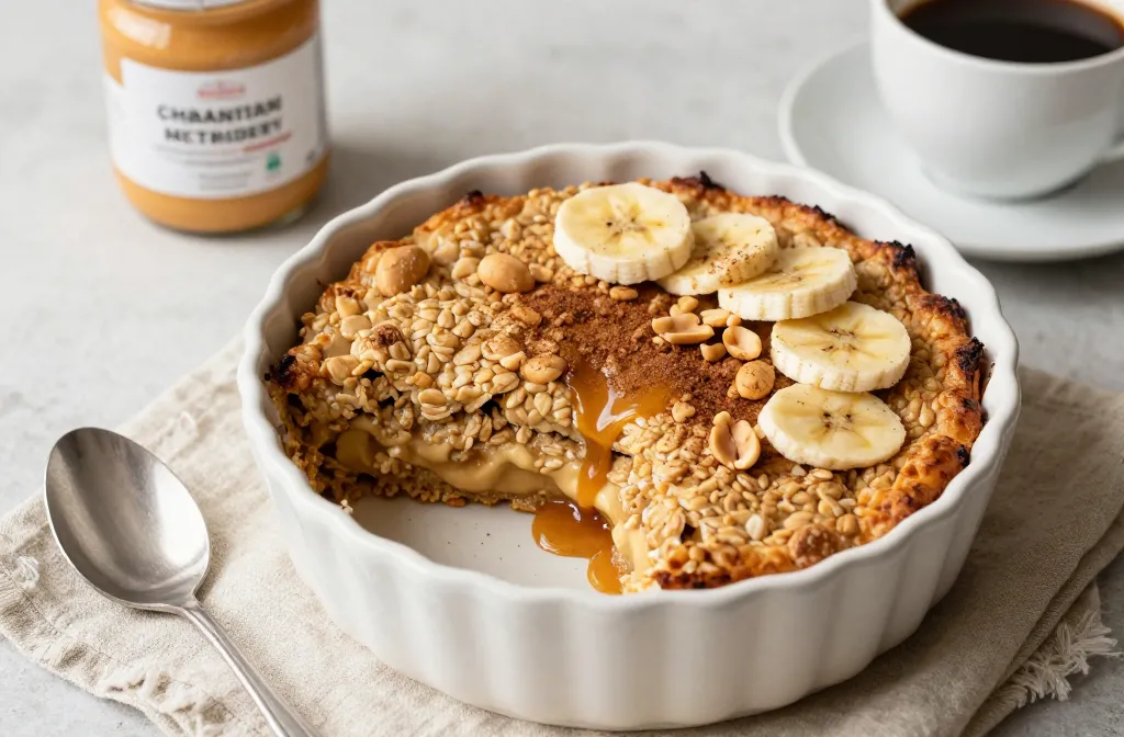 Peanut Butter Baked Oatmeal That Tastes Like Dessert