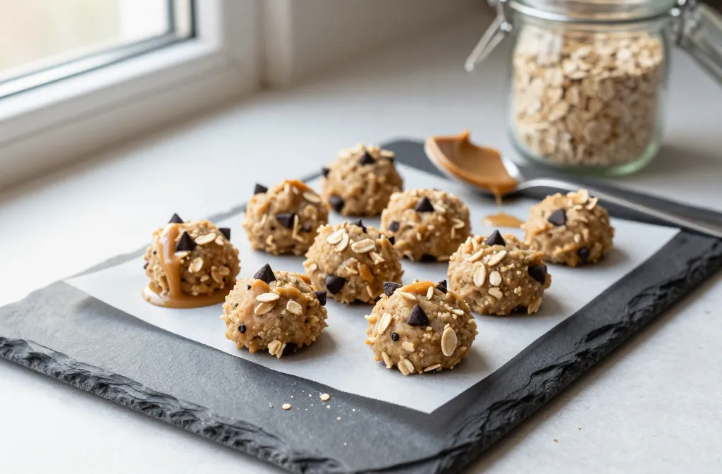 Peanut Butter Oatmeal Cookie Dough Bites No-Bake Bliss