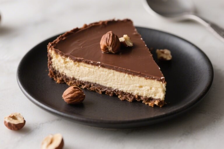 Low-Calorie Chocolate Hazelnut Cheesecake – Light, Creamy, and Satisfying