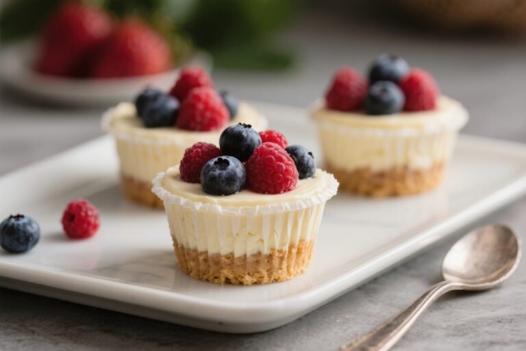 Low-Calorie Berry Cheesecake Cups – Light, Creamy, and Refreshing