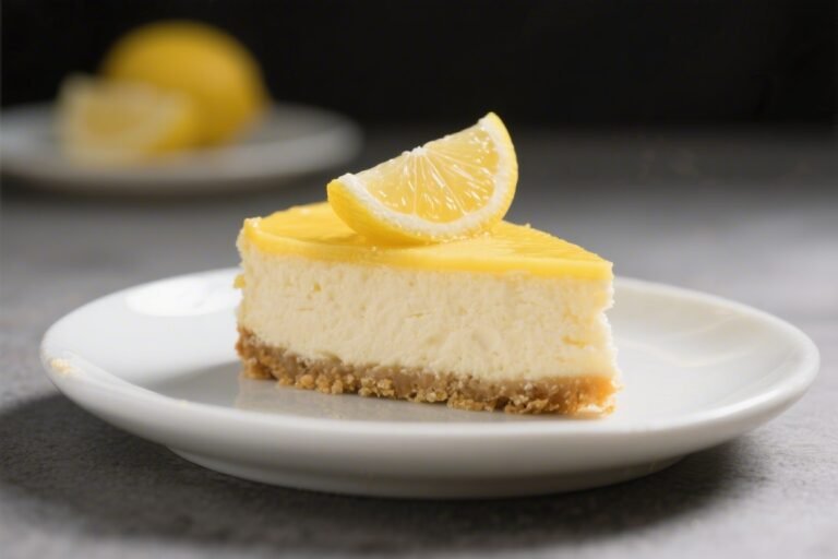 Low-Calorie Lemon Cheesecake – Bright, Creamy, and Lighter on Calories