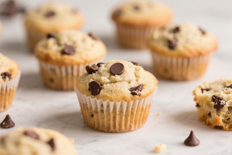 Keto Vanilla Chocolate Chip Muffins – Soft, Sweet, and Low-Carb